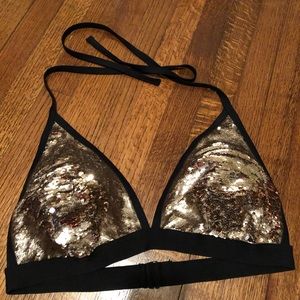 Swim by Cacique Sequined Bikini Top Size 22